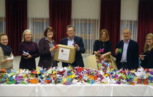 ASPR Board with 7000 Paper Cranes
