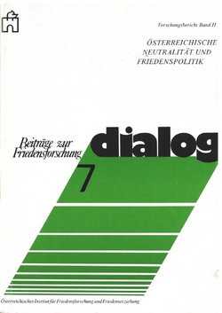 Cover Beitrag zur Friedensforschung - Dialog 7