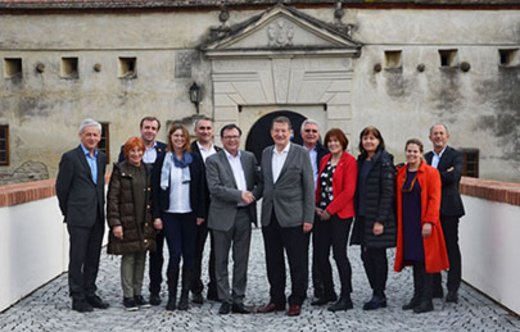 ASPR Board in front of Castle Schlaining